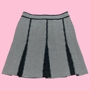 Ann Taylor A-Line Houndstooth Skirt